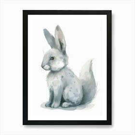 Silver Fox Rabbit Kids Illustration 3 Art Print