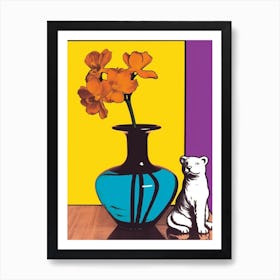 Crocus With A Dog Pop Art  Art Print