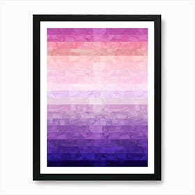 Expressionist and geometric watercolor 4 Art Print