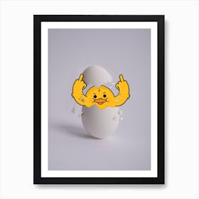 Kawaii Chicken- Hello Photography Cartoon Illustration Art Print