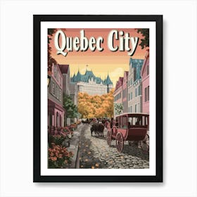 Aihrgdesign A Classic 1960s Travel Poster For Quebec City Art Print