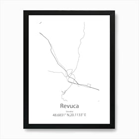 Revuca,Slovakia Minimalist Map Art Print