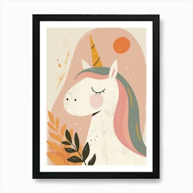 Unicorn Pink Muted Pastels 2 Art Print