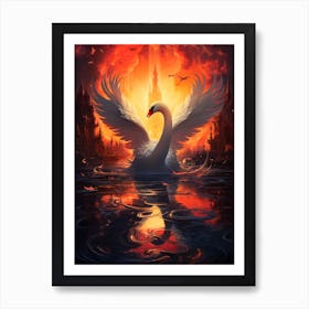 Swan Art Art Print