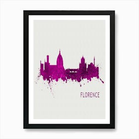 Florence Italy City Purple Art Print
