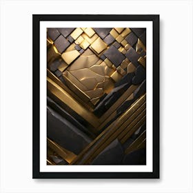 Abstract Gold Background Art Print