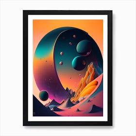 Planetesimal Comic Space Space Art Print