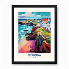 Newquay England 4 Uk Travel Poster Art Print