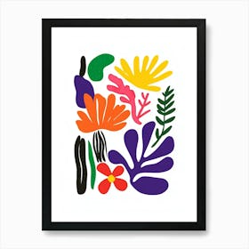 Flowers And Leaves 5 Art Print