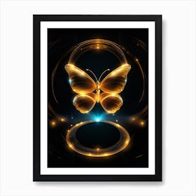 Golden Butterfly 36 Art Print