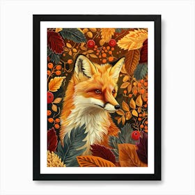 Solitary Fox In The Autumn 19 Art Print