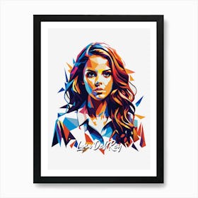 Lana Del Rey 01 Portrait Music Icon Style WPAP Pop Art Art Print