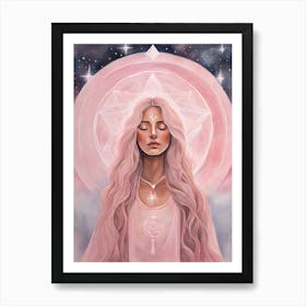 Rose Quartz Goddess Art Print