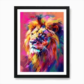 Colorful Lion 1 Art Print