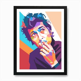 Bob Dylan wpap art style Art Print
