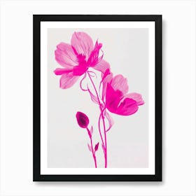 Hot Pink Aconitum 2 Art Print