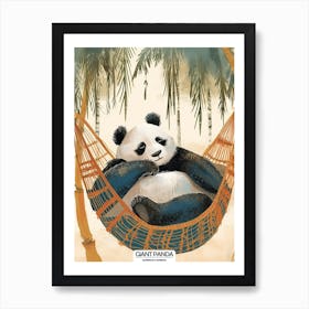 Giant Panda Napping In A Hammock Poster 121 Art Print