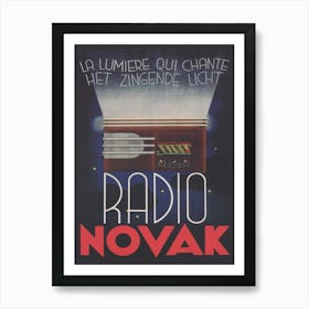Vintage Radio Advertisement Poster Art Print