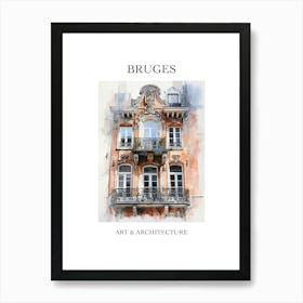 Bruges Travel And Architecture Poster 1 Art Print