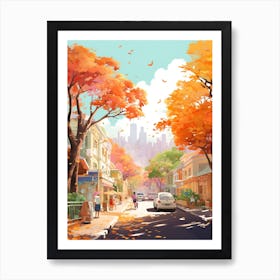 Manila In Autumn Fall Travel Art 4 Art Print