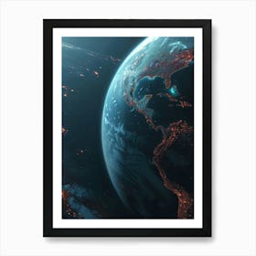 Earth From Space 1 Art Print