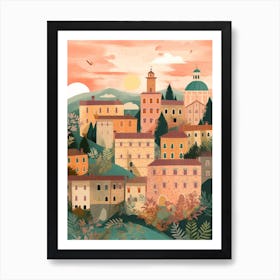 Urbino, Italy Illustration Art Print