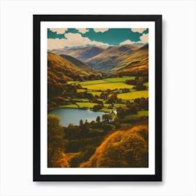 Lake District National Park United Kingdom Vintage Poster Art Print