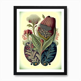 Beard Tongue Wildflower Vintage Botanical 1 Art Print