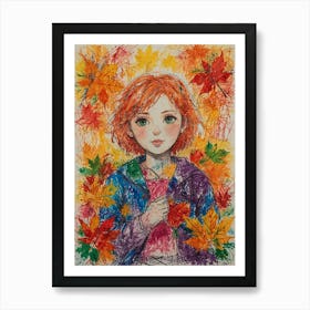 Autumn Girl 3 Art Print