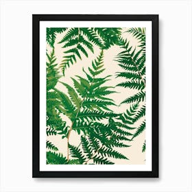 Pattern Poster Hares Foot Fern 3 Art Print