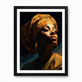 African Woman In A Turban 17 Art Print