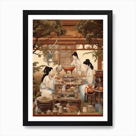 Chinese Tea Culture Vintage Illustration 8 Art Print