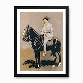 Soldier Riding A Horse (1898), Edward Penfield Art Print