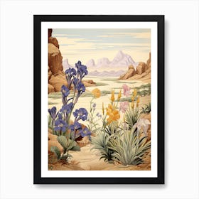 Japanese Iris Victorian Style 1 Art Print