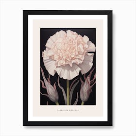 Flower Illustration Carnation Dianthus 3 Poster Art Print