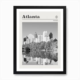 Atlanta Georgia Black And White Art Print