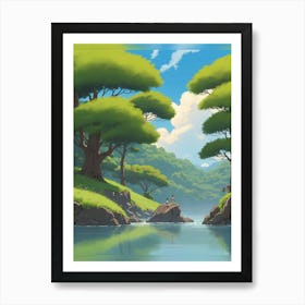 Trees And Waters Art Print