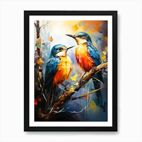 Majestic Feathers Birds In The Wind Art Print