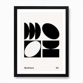 Geometric Bauhaus Poster B&W 20 Art Print