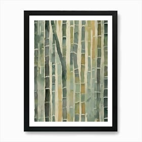 Bamboo Plants Botanical Texture Growing Calm Peaceful Green Pattern Nature Art Print