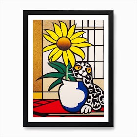 Desies With A Cat 1 Pop Art Style Art Print