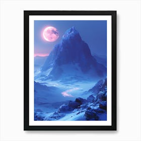 Moonlight In The Mountains Art Print