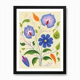 Flowers And Leaves 20 Art Print