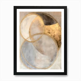 Gold Circles Art Print