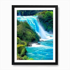 Huka Falls, New Zealand Majestic, Beautiful & Classic (1) Art Print