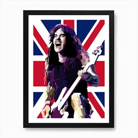 Steve Harris Iron Maiden Metal Bass Pop Art Art Print