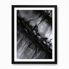 Abstract Black And White Painting 5 Art Print