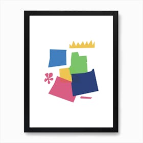 Cut Out Colourblock 2 Art Print