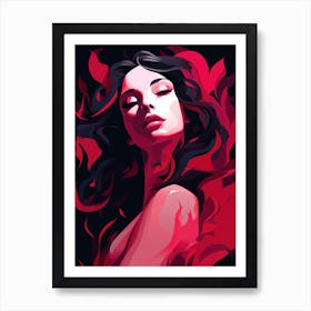 Woman With Red Hair Art Print