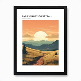 Pacific Northwest Trail Usa 4 Hiking Trail Landscape Poster Art Print